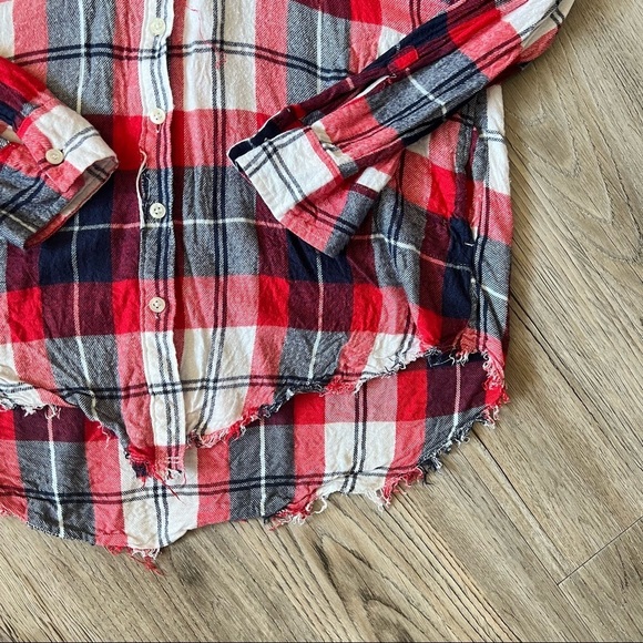 🔥SALE- Any 4/$20   Aerie Destructed Flannel Shirt​ - Picture 4 of 4